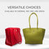 Naina 90 Feet Genuine Leather Lime Green Tote Bag